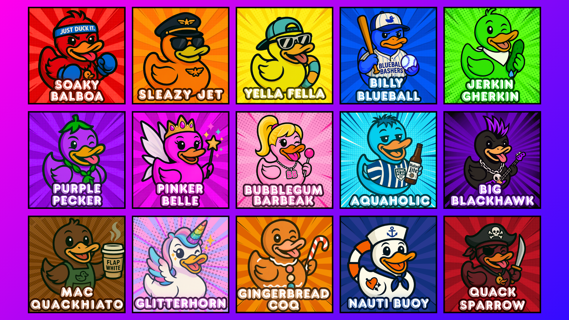 Choose Your Duck - Team mascots