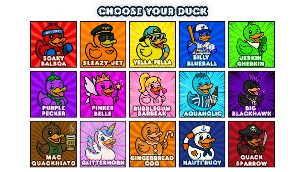 Choose Your Duck - Team mascots