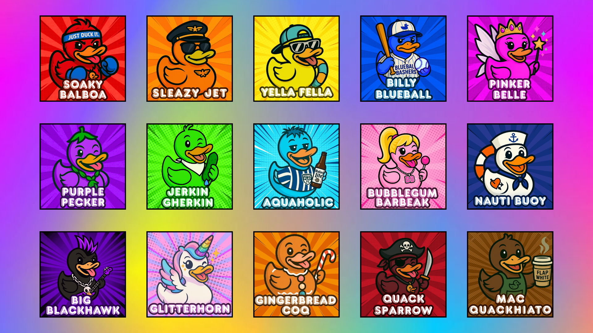 Choose Your Duck - Team mascots